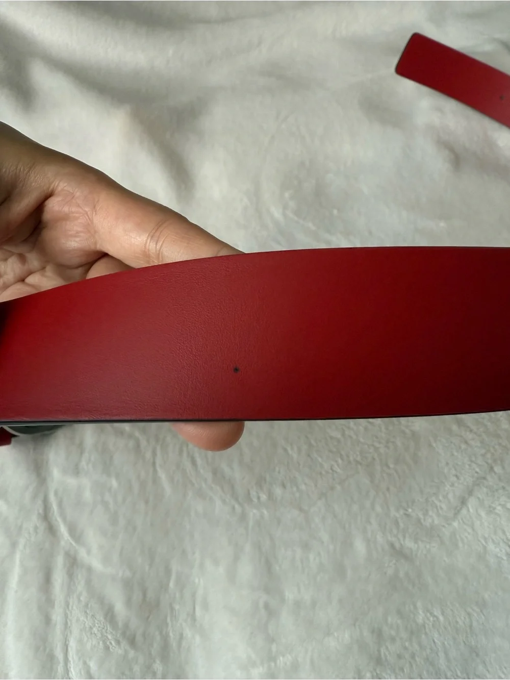 Gucci Double G Red Leather Belt 95